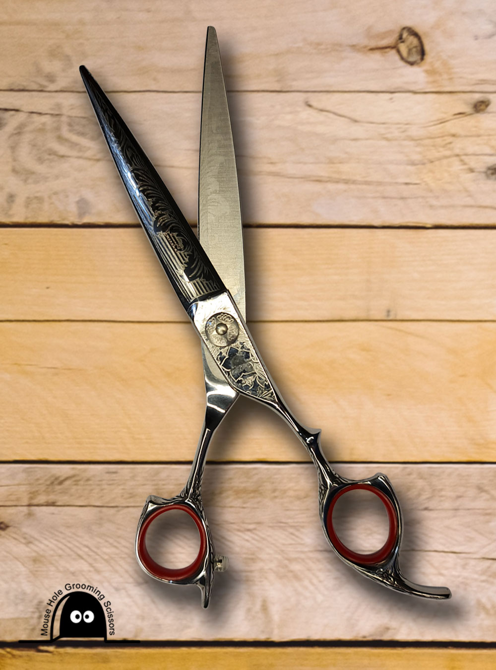 Briard Embossed Straight 7" Pet Grooming Scissors