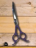 Joe and Willy 7" Curved. Purple. Pet Grooming scissors