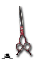Chihuahua straight 7" Red Pet Grooming Scissors