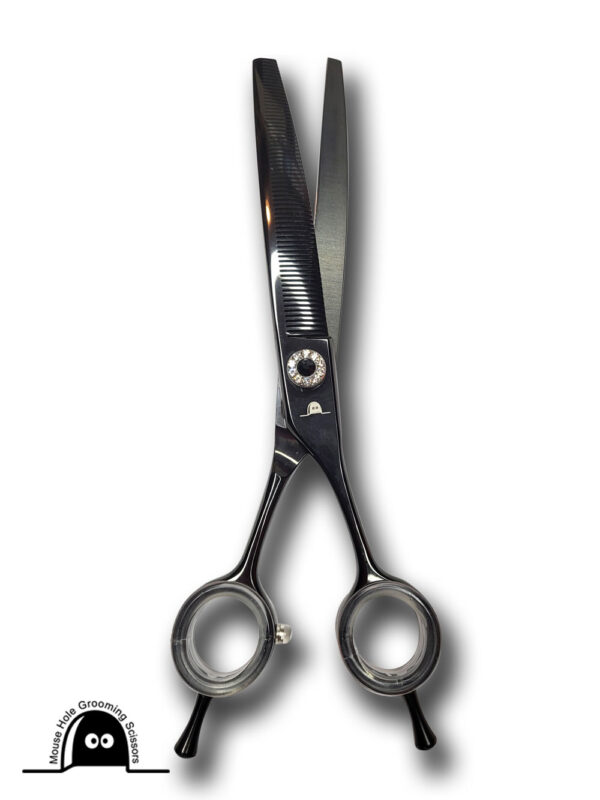 Black Poodle 7.25" Curved Thinner Pet Grooming Scissors
