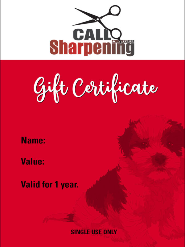 Sharpening gift Certificate